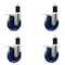 Service Caster 5'' SS Solid Poly Swivel 1-3/4'' Expanding Stem Caster Set Total Lock Brake, 4PK SCC-SSEXTTL20S514-SPUS-134-4 - alternate 1